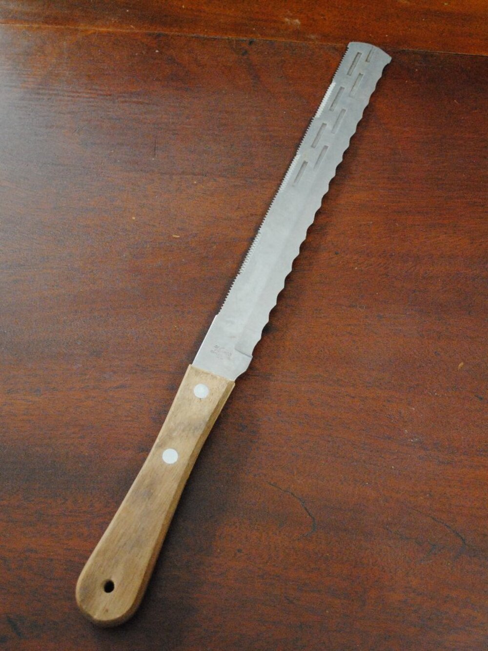 Vintage Vernco Stainless Steel Serrated Utility Knife Kitchen Cutting Japan